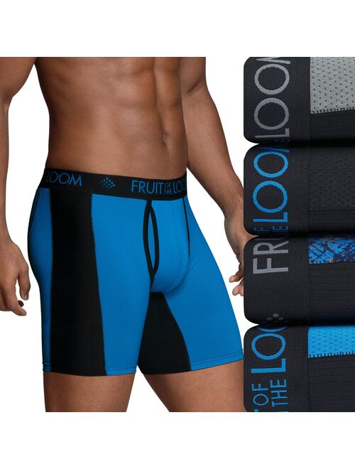 Men's Fruit of the Loom 4-pack Breathable Flex Boxer Briefs