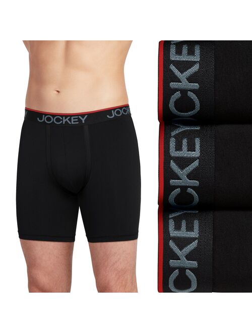 Men's Jockey 3-Pack Chafe Proof Pouch Microfiber 5" Boxer Briefs