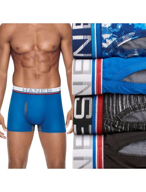 Men's Hanes Ultimate 4-pack X-Temp Comfort-Flex Fit Total Support Pouch Trunks