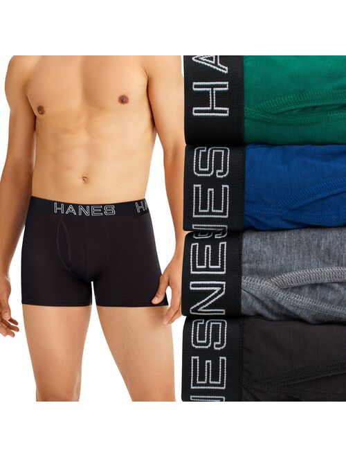 Men's Hanes Ultimate 4-Pack Comfort Flex Fit Total Support Pouch Trunks