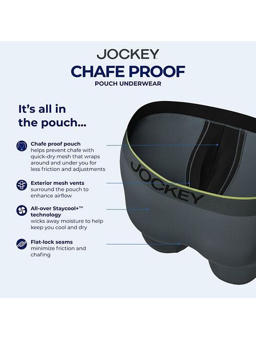 Men's Jockey 3-Pack Chafe-Proof Pouch Microfiber 8.5" Long Leg Boxer Briefs