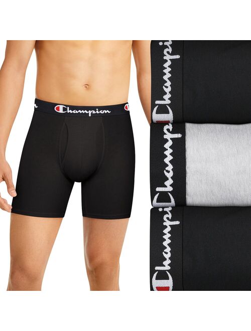 Men's Champion 3-Pack Cotton Stretch Boxer Briefs