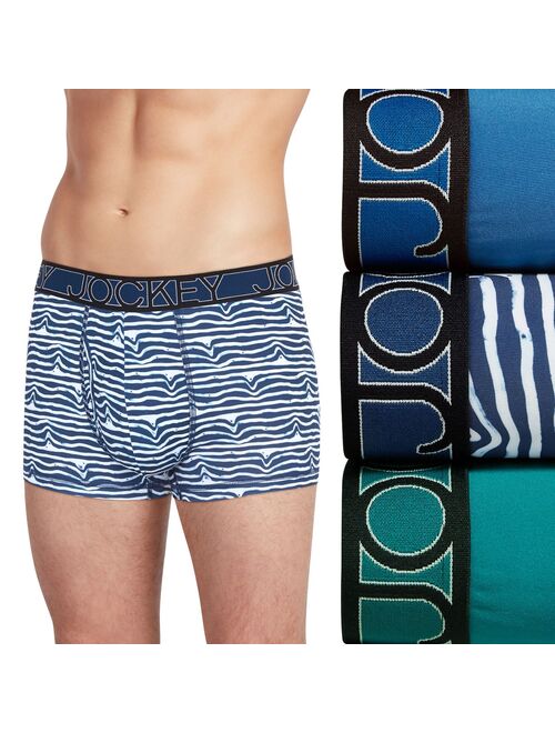 Men's Jockey 3-Pack Active Microfiber 2.5" Trunk Briefs