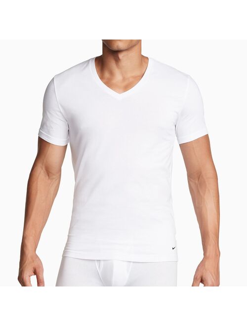 Men's Nike Dri-FIT Essential Cotton Stretch 2-Pack V-neck Undershirts