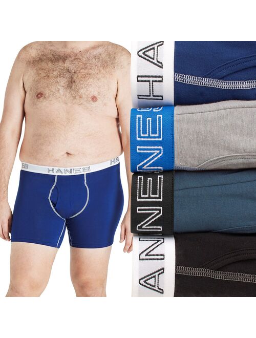 Big & Tall Hanes Ultimate 4-Pack Stretch Boxer Brief