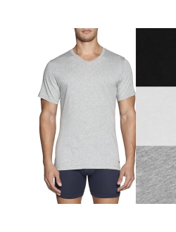 3-pack Cotton Classic V-Neck T-Shirt with Moisture Wicking