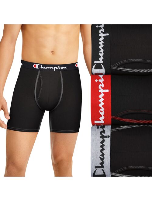 Men's Champion 3-Pack Total Support Pouch Cotton Stretch Boxer Brief