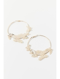 Butterfly Statement Hoop Earring