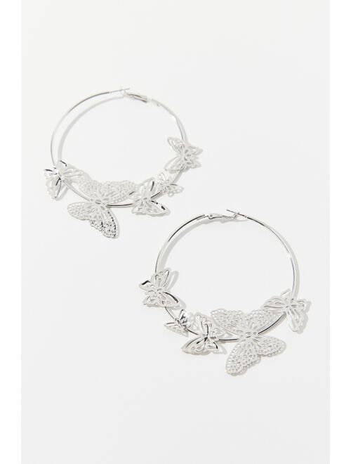 Urban Outfitters Butterfly Statement Hoop Earring