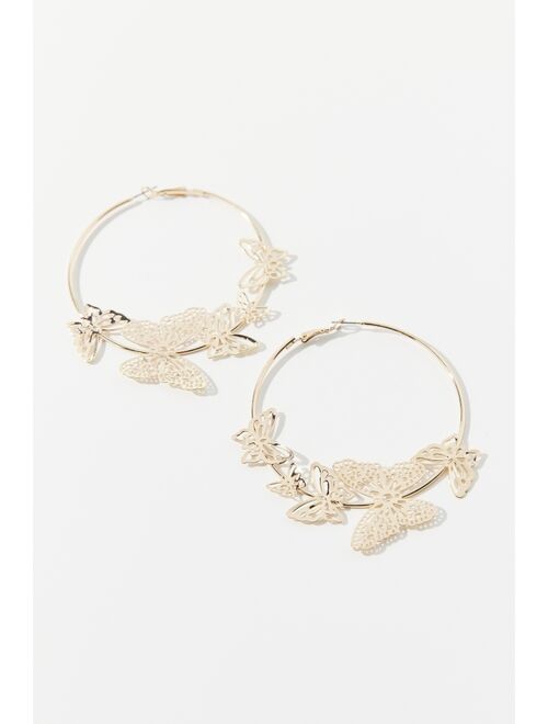 Urban Outfitters Butterfly Statement Hoop Earring