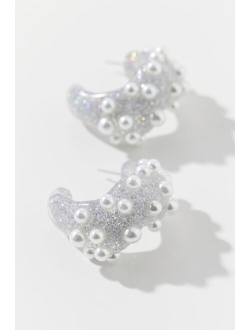 Cosmos Glitter Hoop Earring