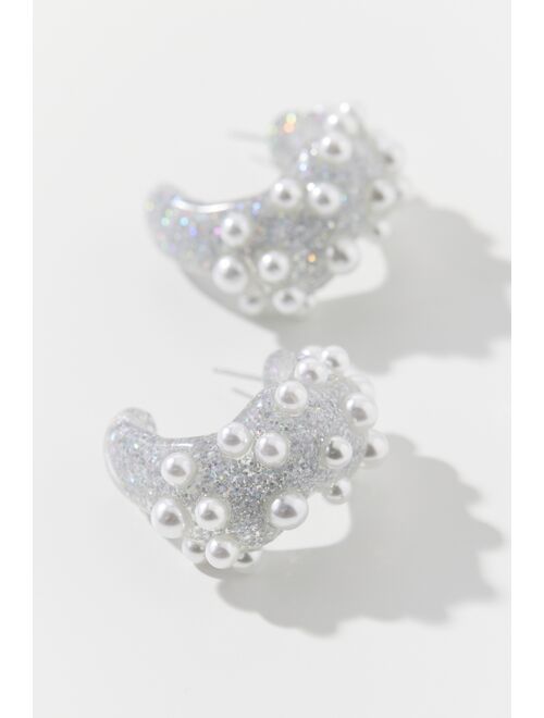 Urban Outfitters Cosmos Glitter Hoop Earring