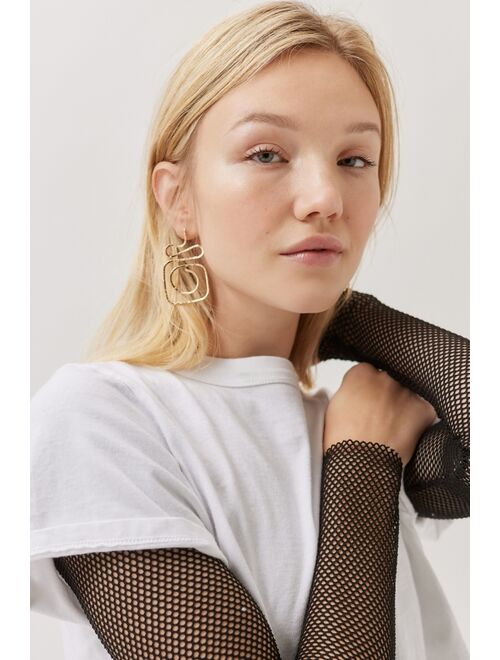 Urban Outfitters Jill Hammered Metal Swirl Earring