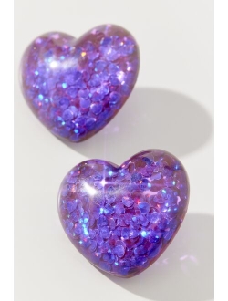 Glittery Heart Earring