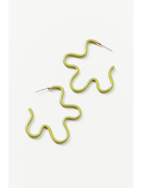 Urban Outfitters Beth Enamel Wavy Hoop Earring