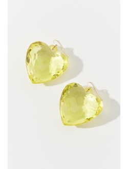 Angelica Faceted Heart Earring