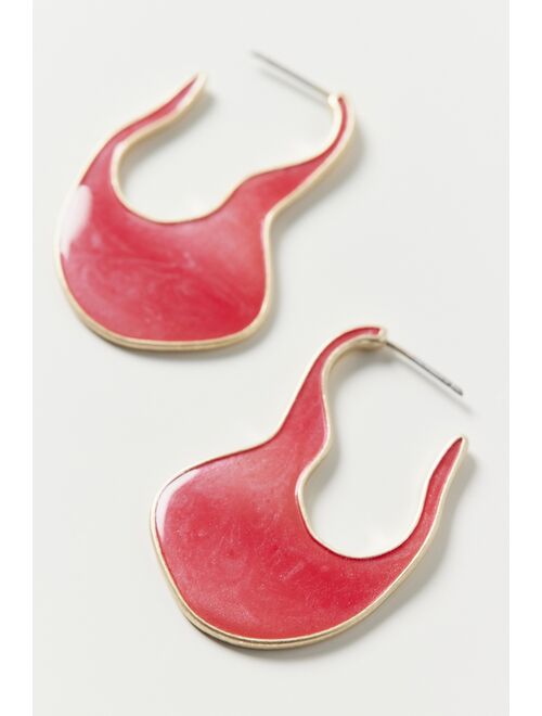 Urban Outfitters Enamel Oval Hoop Earring