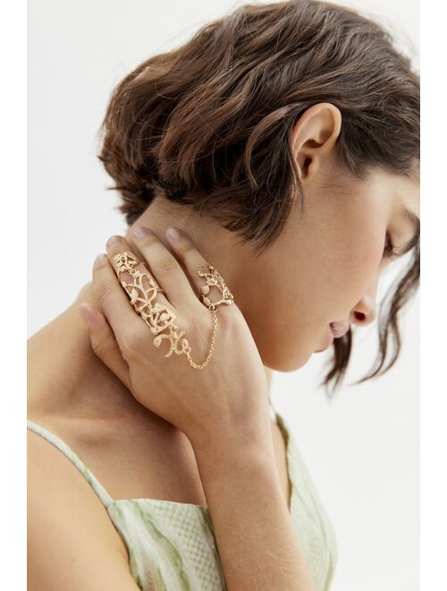 Urban Outfitters Flora Linked Ring Set