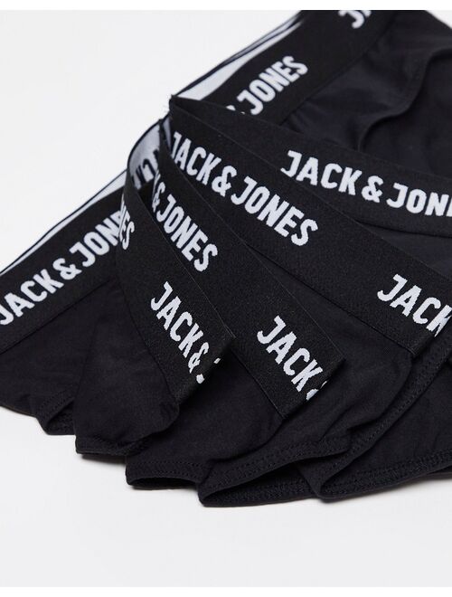 Jack & Jones 5 pack briefs in black