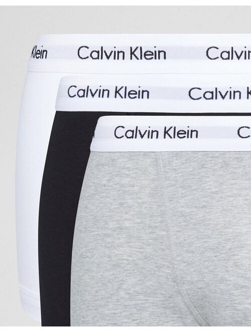 Calvin Klein Trunks 3 Pack in Cotton Stretch