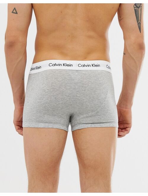 Calvin Klein Low Rise Trunks 3 Pack in Cotton Stretch