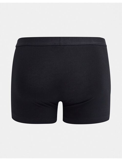 ASOS DESIGN cotton blend 3 pack trunks in black - BLACK