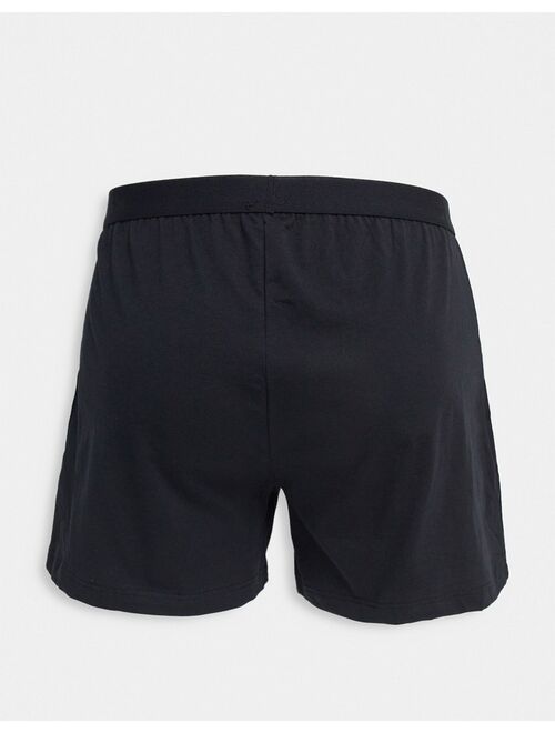 ASOS DESIGN 5 pack jersey boxers in black