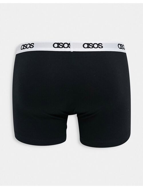 ASOS DESIGN 5-pack boxer briefs with branded waistband