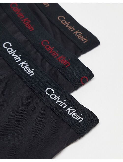 Calvin Klein 3-pack low rise trunks in black