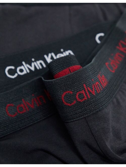 Calvin Klein 3-pack low rise trunks in black