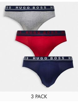 BOSS Bodywear BOSS 3 pack logo briefs in multi