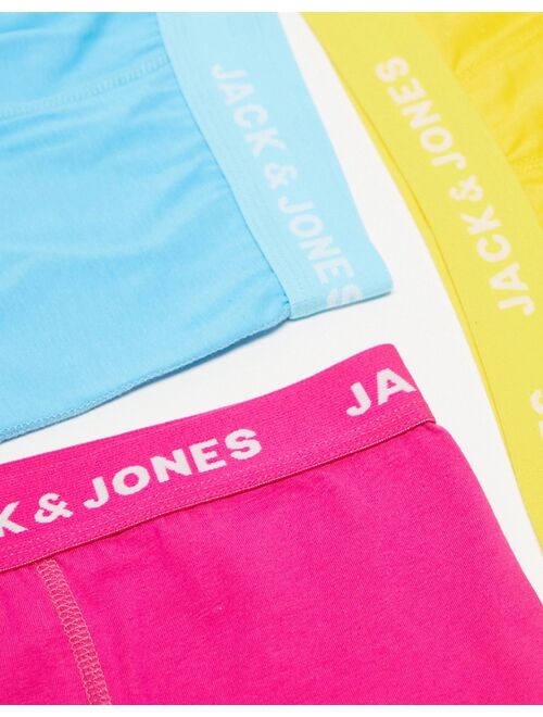 Jack & Jones 5-pack trunks in bright colors