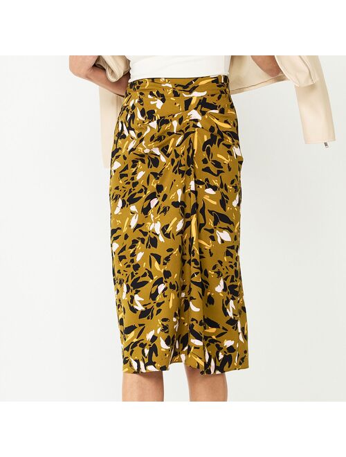 Women's Nine West Side Ruched Midi Skirt