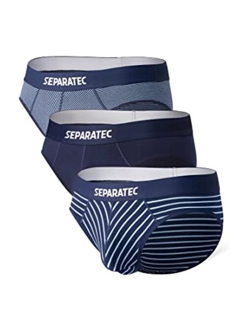 Separatec Men's Underwear Multipack Classic Fit Cotton Dual Pouch Briefs 3 Pack