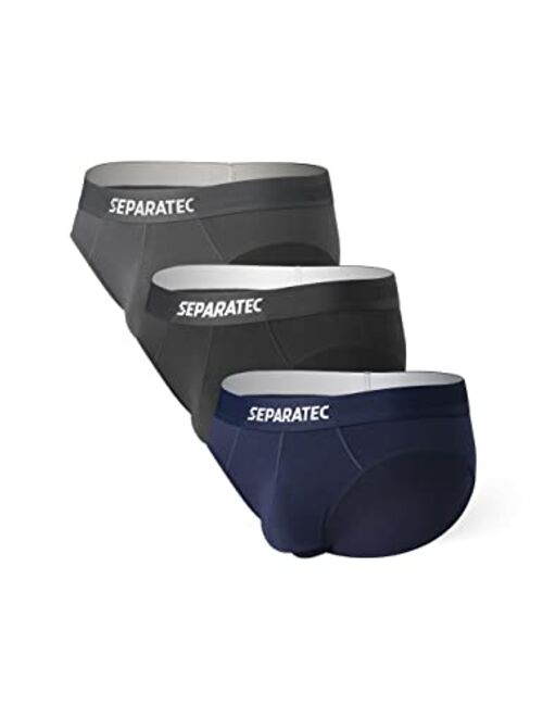 Separatec Men's Underwear Multipack Classic Fit Cotton Dual Pouch Briefs 3 Pack