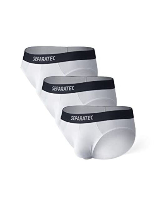 Separatec Men's Underwear Multipack Classic Fit Cotton Dual Pouch Briefs 3 Pack