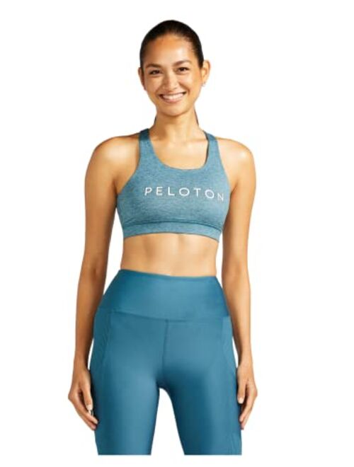 Peloton Womens Heathered Strappy Sports Bra