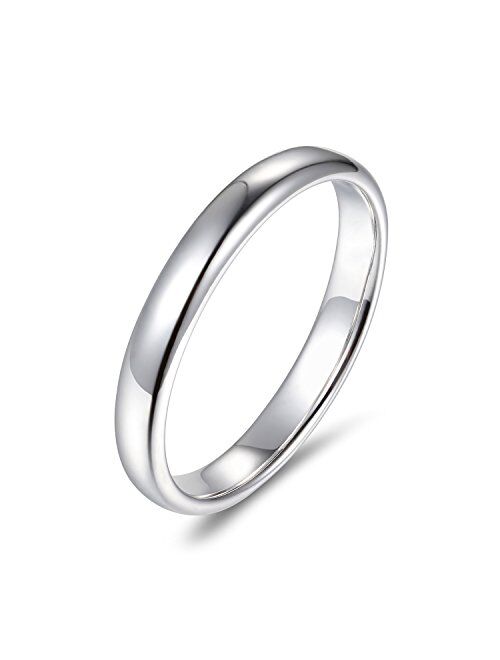 Lamrowfay Plain Comfort-fit 14K Gold Wedding Band, 3mm