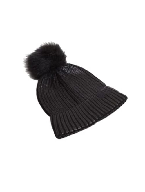 Peloton Standard Shine Pom Beanie, Black