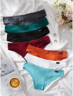 7pack Solid Rib Panty