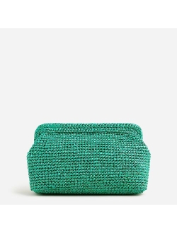 Portofino hand-knotted raffia clutch