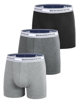 Men 3pcs Letter Tape Waist Boxer Brief