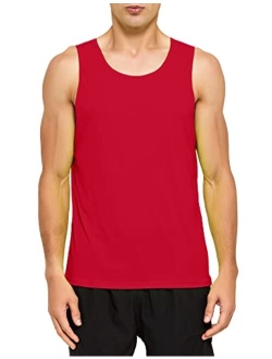 DEMOZU Men's Neon Running Athletic Workout Tank Top Quick Dry Swim Beach Pool Gym Tank Top Sleeveless Muscle Shirts