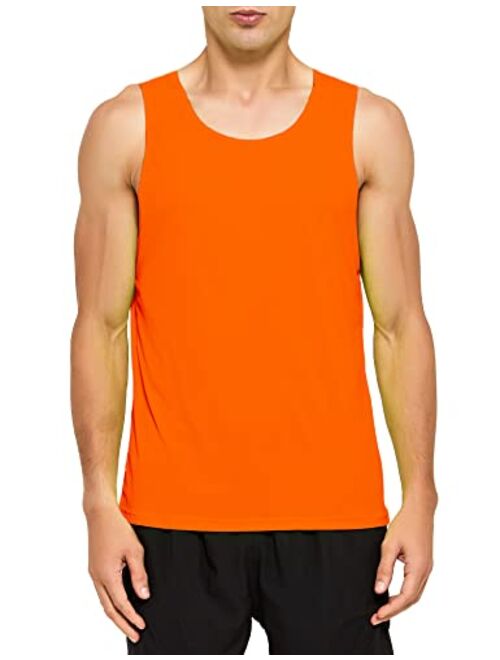 DEMOZU Men's Neon Running Athletic Workout Tank Top Quick Dry Swim Beach Pool Gym Tank Top Sleeveless Muscle Shirts