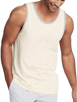 Hat and Beyond Mens Tank Top Soft Performance Boxing Gym Shirts Plain Muscle Tee