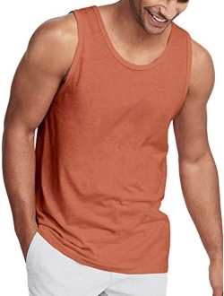 Hat and Beyond Mens Tank Top Soft Performance Boxing Gym Shirts Plain Muscle Tee