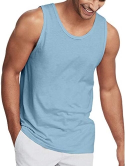 Hat and Beyond Mens Tank Top Soft Performance Boxing Gym Shirts Plain Muscle Tee