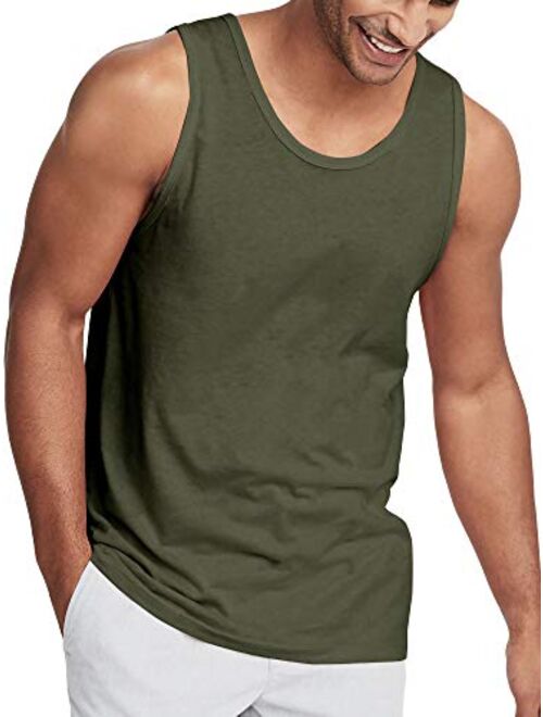 Hat and Beyond Mens Tank Top Soft Performance Boxing Gym Shirts Plain Muscle Tee