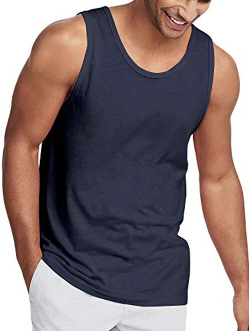 Hat and Beyond Mens Tank Top Soft Performance Boxing Gym Shirts Plain Muscle Tee