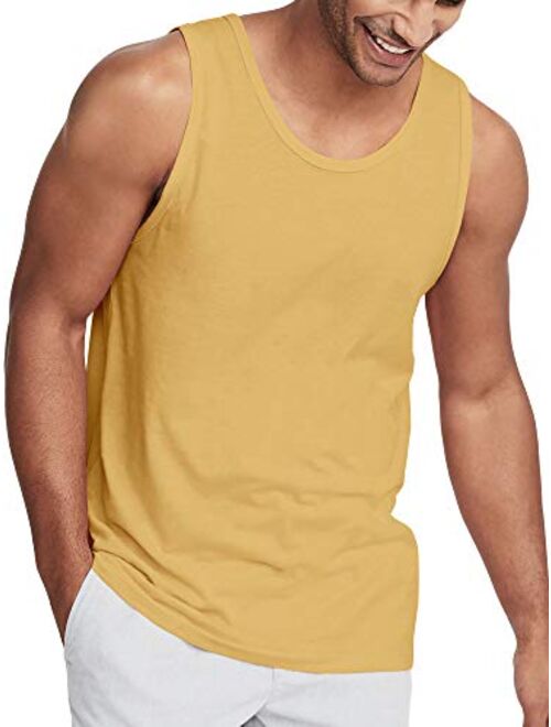 Hat and Beyond Mens Tank Top Soft Performance Boxing Gym Shirts Plain Muscle Tee